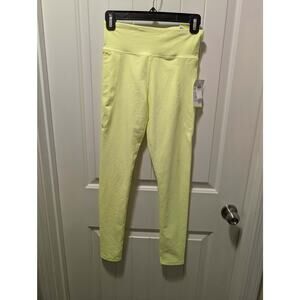 Old Navy Active Elevate High Rise Go Dry Powersoft Yellow Leggings Size XL